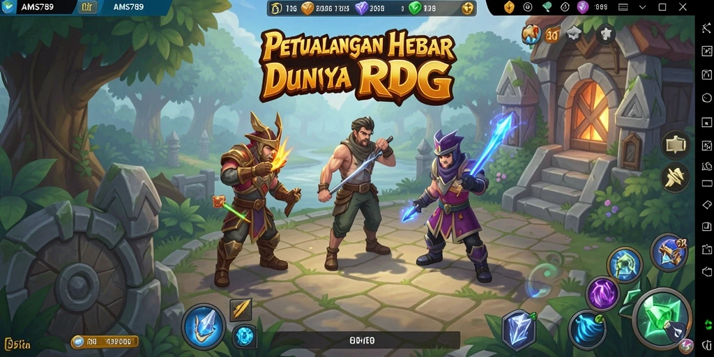 Tampilan gameplay RPG yang seru dan mendebarkan.