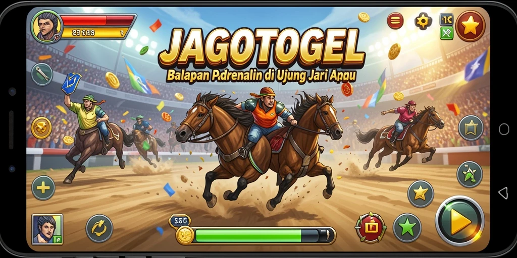 Tampilan menarik dari gameplay balapan yang mendebarkan di JAGOTOGEL.