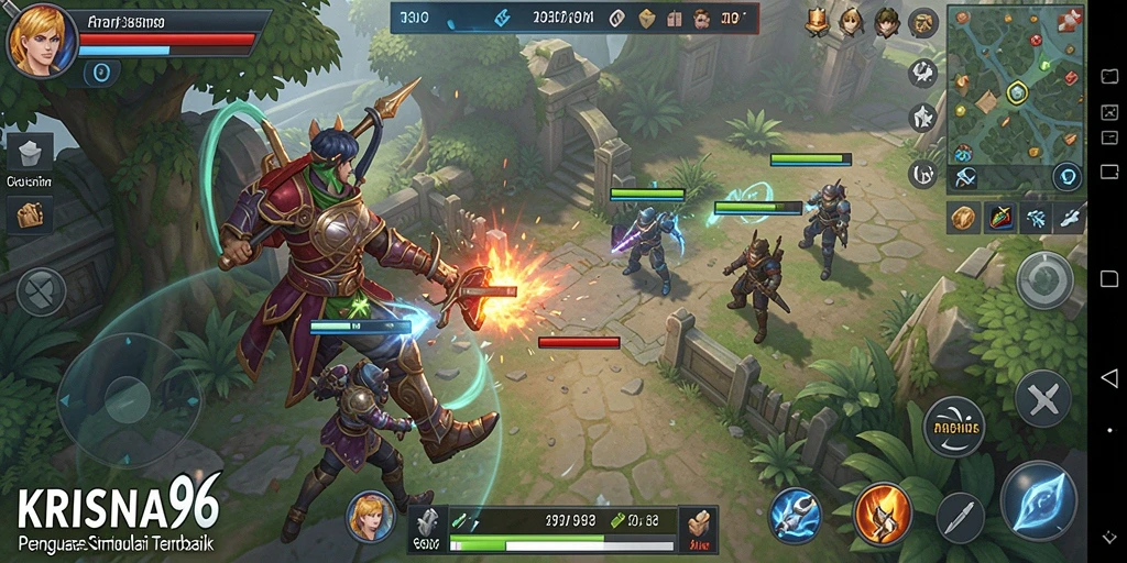 Tampilan menarik gameplay dalam KRISNA96 dengan elemen SLG.