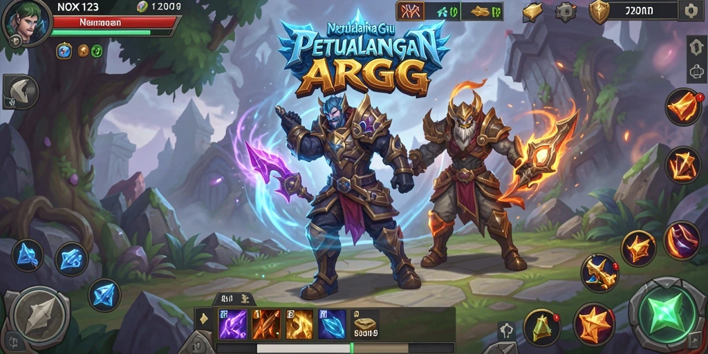 Tangkapan layar permainan <strong>NOX123</strong> menampilkan aksi seru dalam dunia ARPG yang menantang.