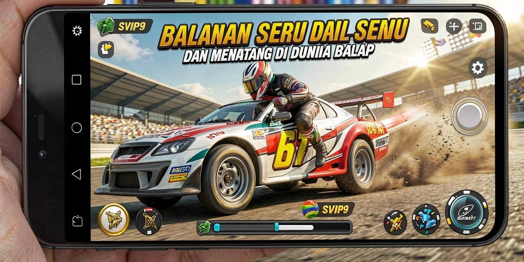 Menampilkan gameplay balap seru dan aksi mendebarkan di SVIP9.